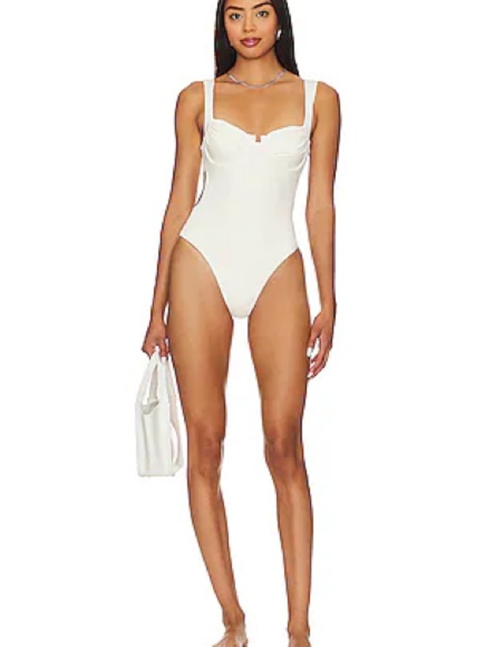 l*space Cream Sweetheart One-Piece Swimsuit